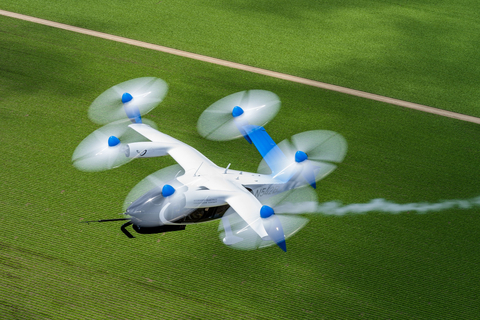 On June 24, 2024, Joby’s hydrogen-electric technology demonstrator aircraft completed a 523-mile flight above Marina, California, with no in-flight emissions except water. Photo Credit: Joby Aviation